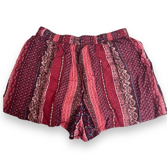 Hollister Size S Shorts Fly Away Wrap Shorts Red Boho 2.5" Inseam Drawstring - Picture 9 of 11